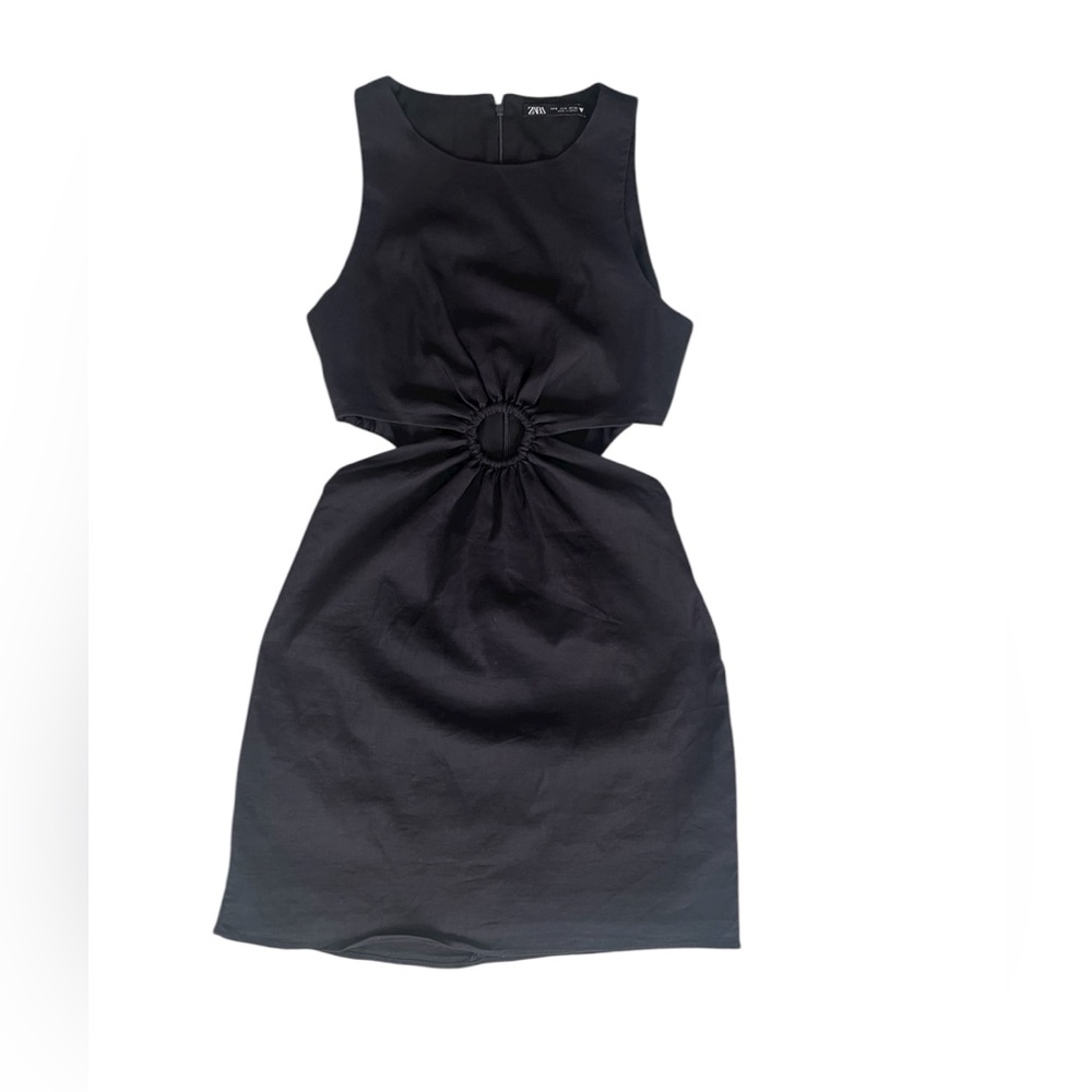 Zara‎ Black Cutout Backless Dress